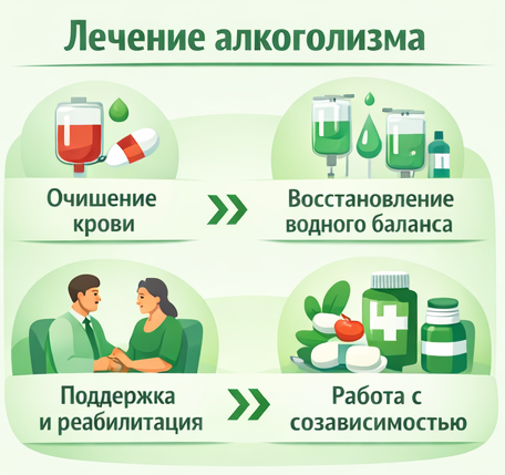 лечение алкоголизма в Богородицке этапы